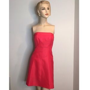 J. CREW Strapless Fuchsia/ Red Dress